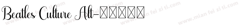 Beatles Culture Alt字体转换